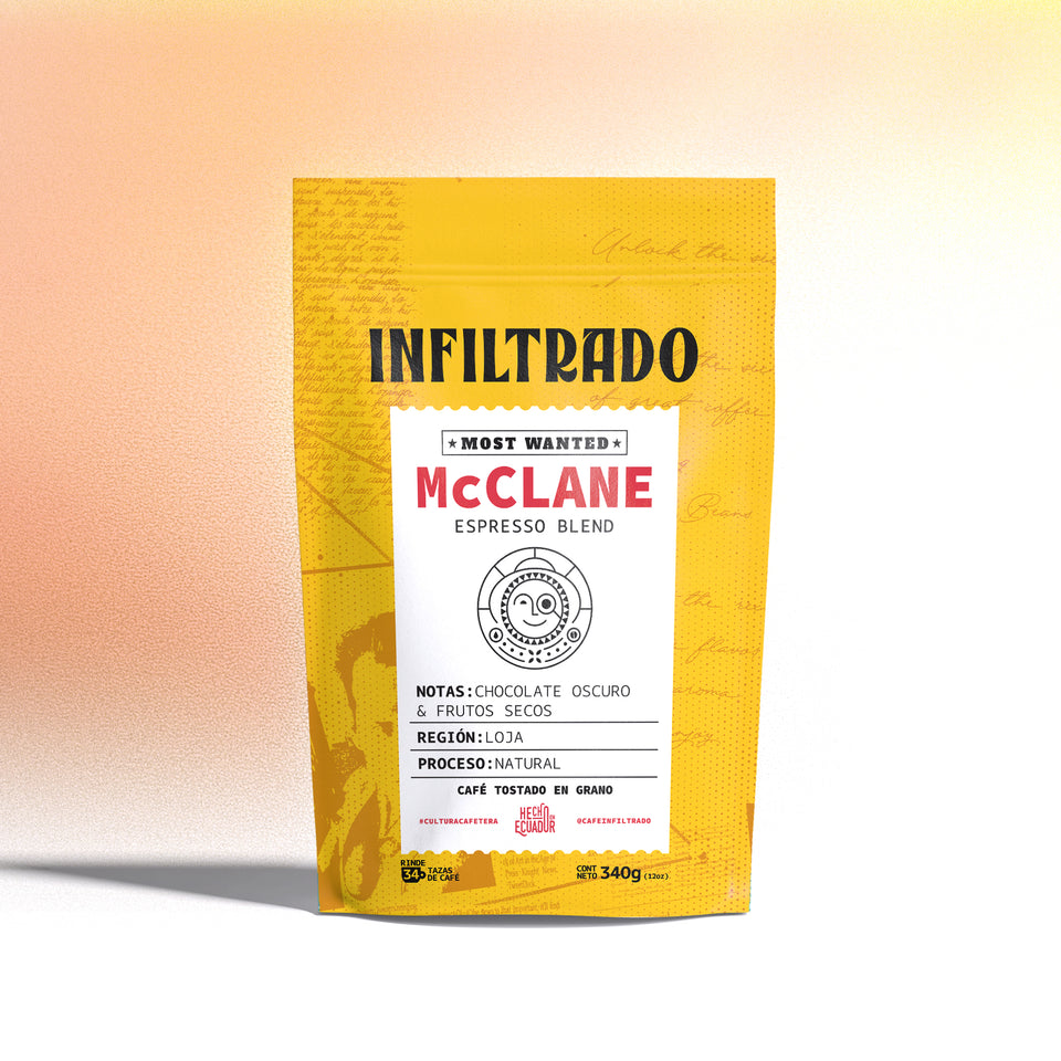 McClane — Café de Especialidad de Loja Ecuador · Notas de cocoa y avellana